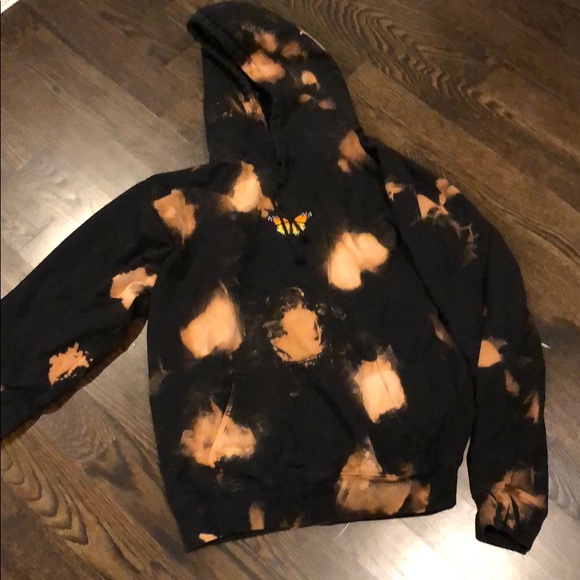Bleached Died Brandy Melville Butterfly Hoodie - Picture 1 of 3